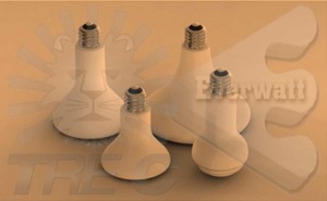 Ceramic infrared bulbs